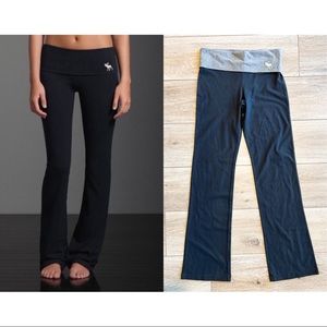 🔥 HP 🔥 A&F Foldover Waistband Logo Yoga Pants Flare Legging Size Medium